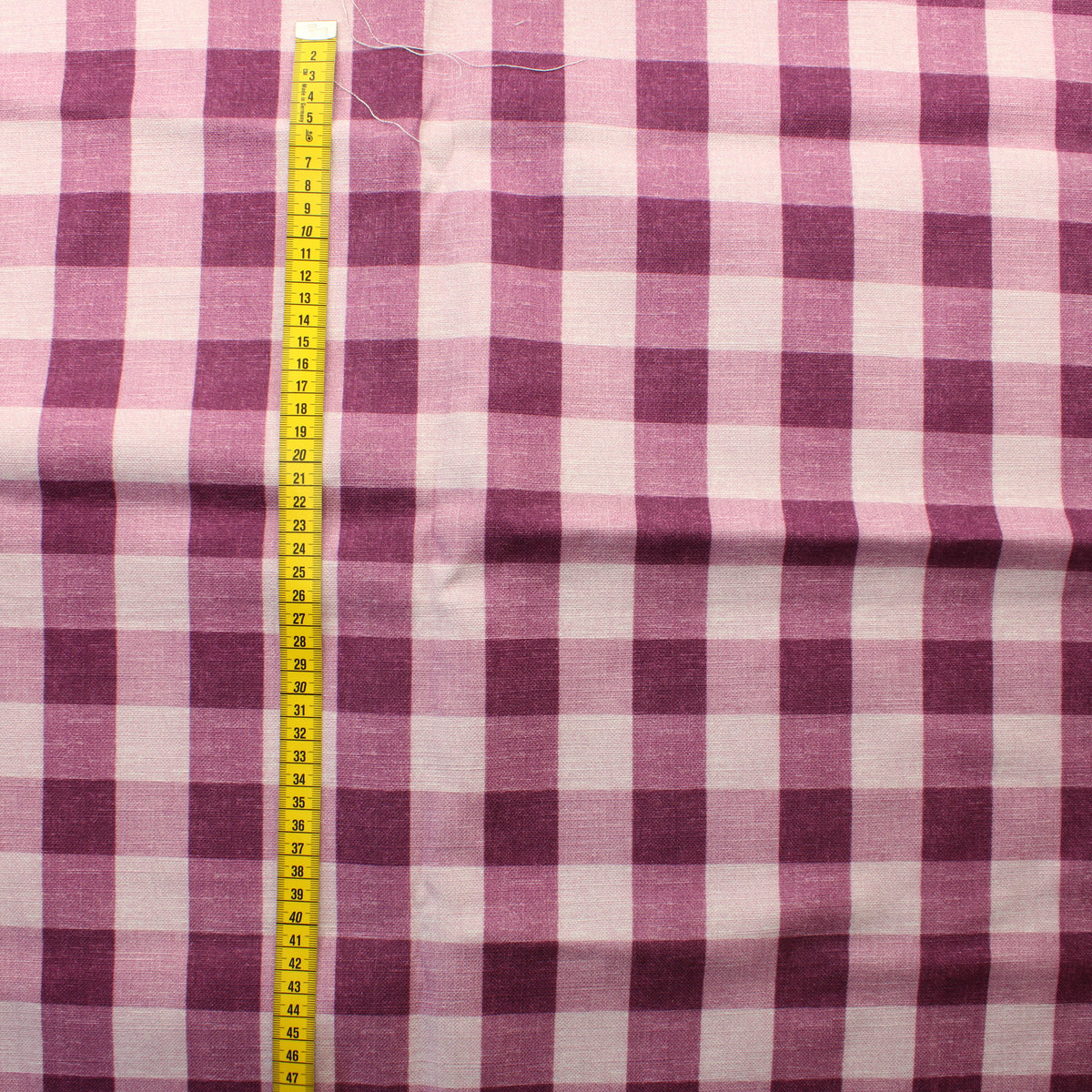 Violetti Ruudullinen Paksuhko Puuvillasekoite - Pala
