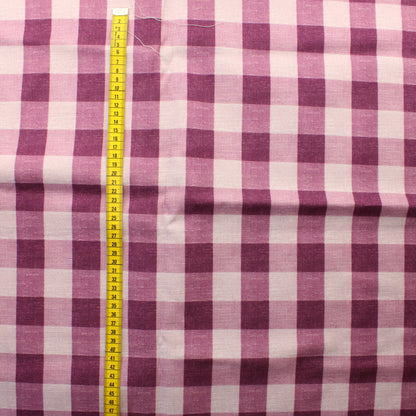 Violetti Ruudullinen Paksuhko Puuvillasekoite - Pala