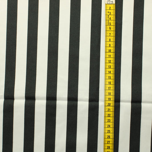 Mustavalkoinen Raidallinen Puuvilla - Pala