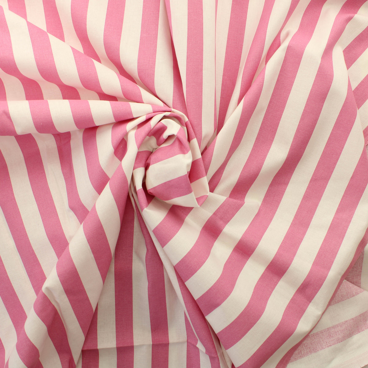 Pinkki-valkoinen Pystyraitainen Puuvillapalttina - Pala
