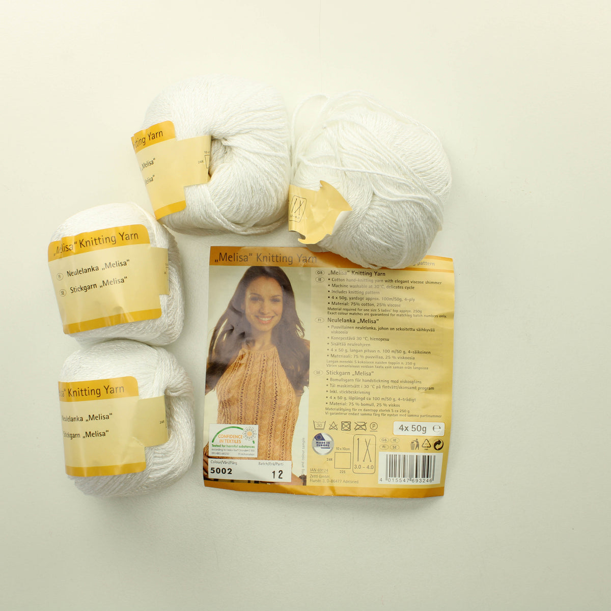 Zetti GmbH Melissa Knittin Yarn - Lankapussi+toppiohje (200g)
