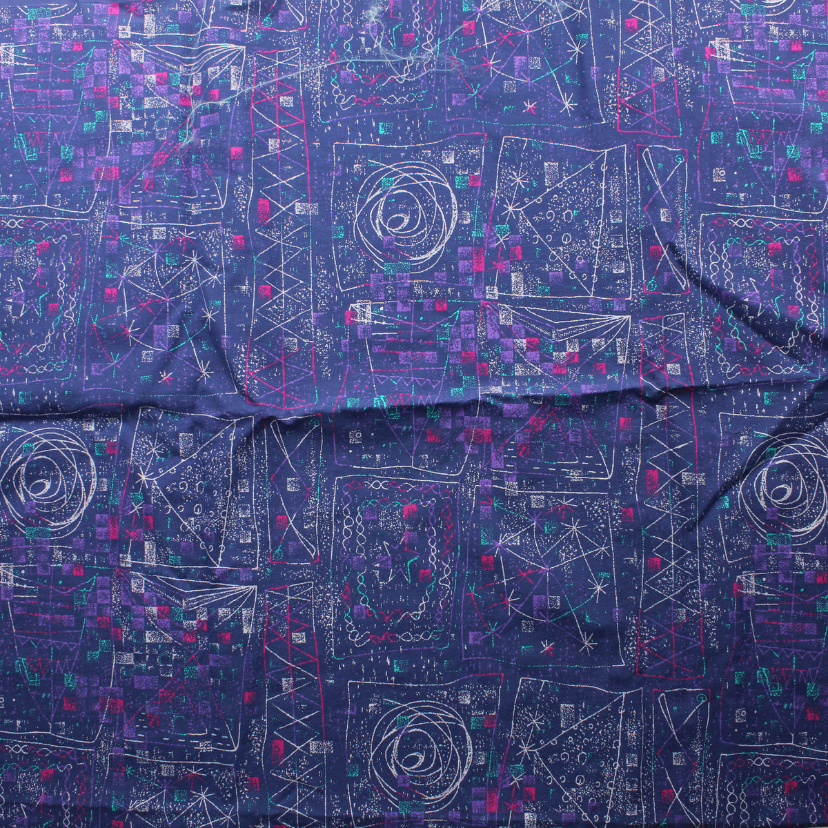 Violetti Kuviollinen Vaatetuskangas - Pala