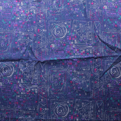 Violetti Kuviollinen Vaatetuskangas - Pala