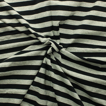 Mustaharmaa raidallinen Trikoo - Pala