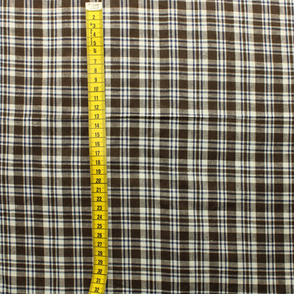 Ruskea Ruudullinen Puuvilla - Pala