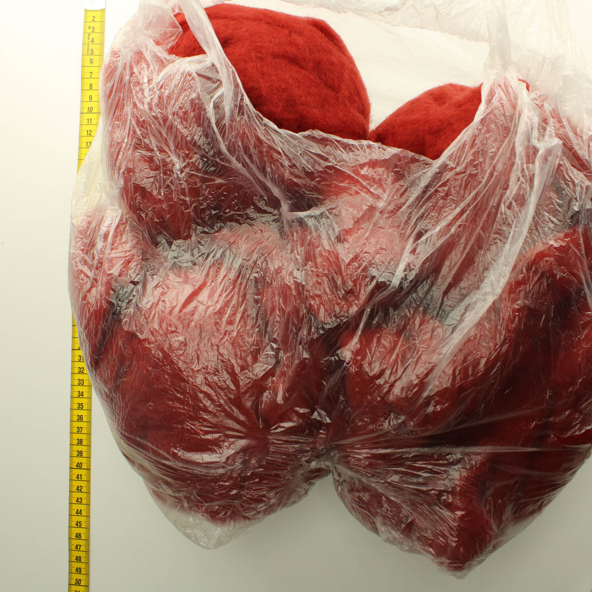 Pirtin Kehräämä huovutusvilla - Ruskeanpunainen Pussi 6 (450g)
