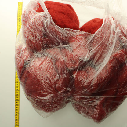Pirtin Kehräämä huovutusvilla - Ruskeanpunainen Pussi 6 (450g)