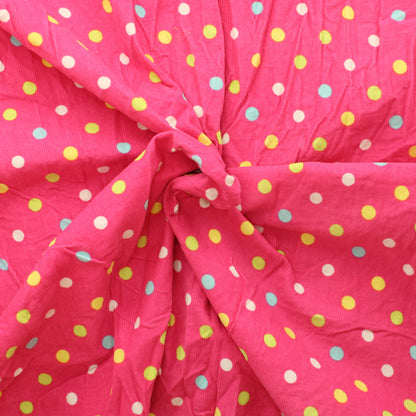 Pinkki Polkka Dots Ohut Vakosametti - Pala