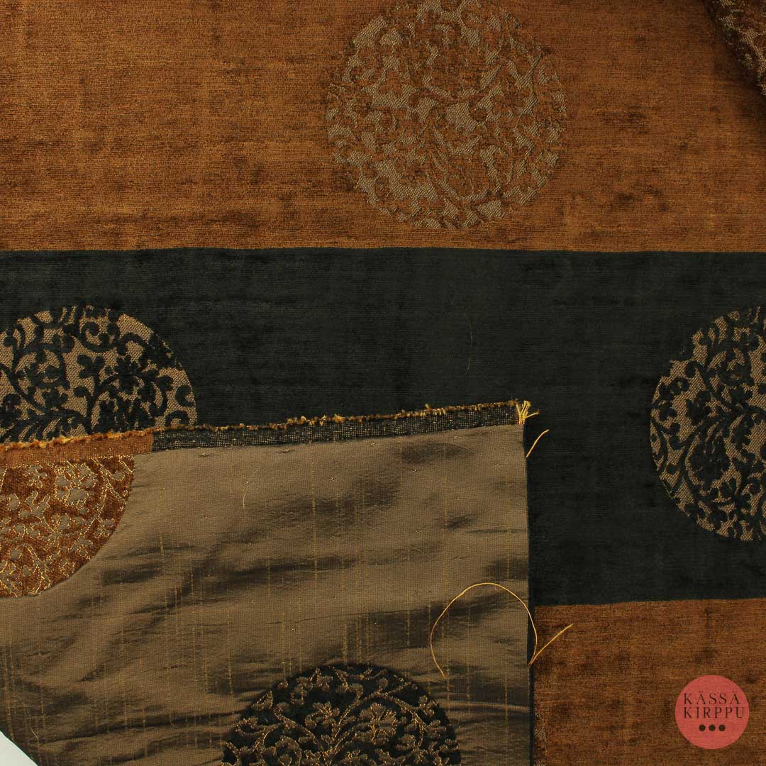 Brown Brocade Patterned Decor Fabric - Piece