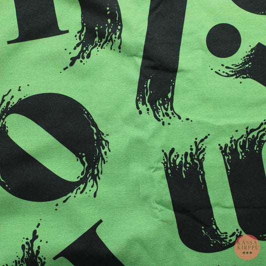 Ommellinen Kirjaimet vihreä Trikoo - Pala