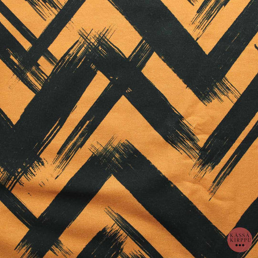 Ommellinen Siksak ruskea Trikoo - Pala