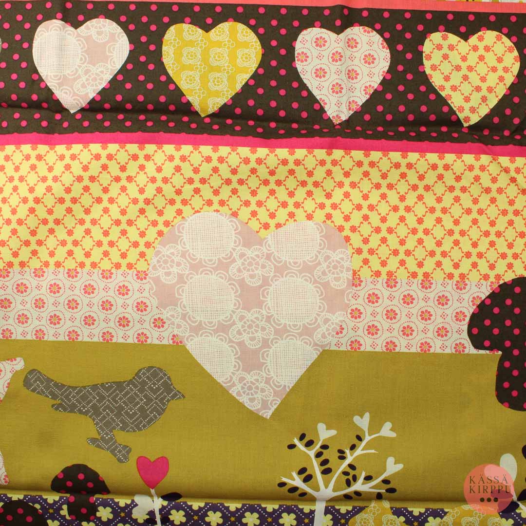 Monivärinen kuviollinen Puuvilla - Pala