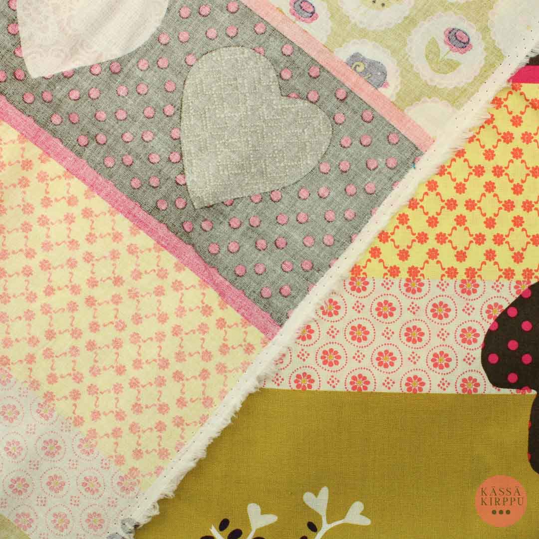 Monivärinen kuviollinen Puuvilla - Pala