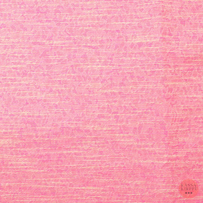 Pinkki-luonnonvalkoinen struktuuri Puuvilla - Pala