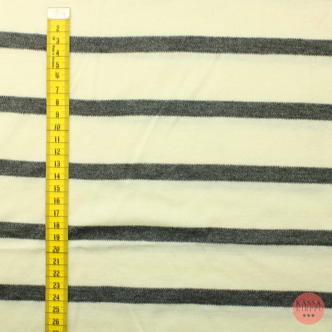 Luonnonvalkoinen harmaaraidallinen Neulos - Pala