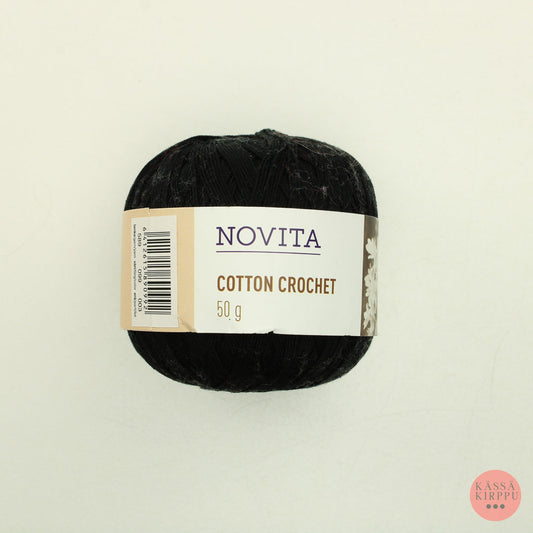 Novita Cotton Chrochet - 099 musta