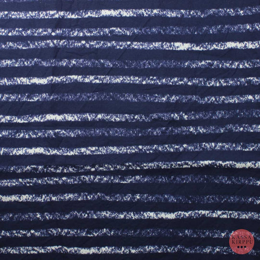 Sini-valkoinen raidallinen sekoitekangas - Pala