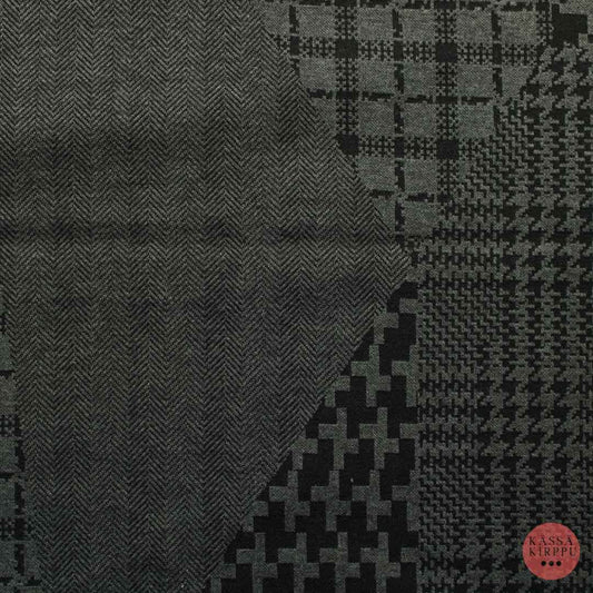 Harmaa-musta kuvioitu Neulos - Pala