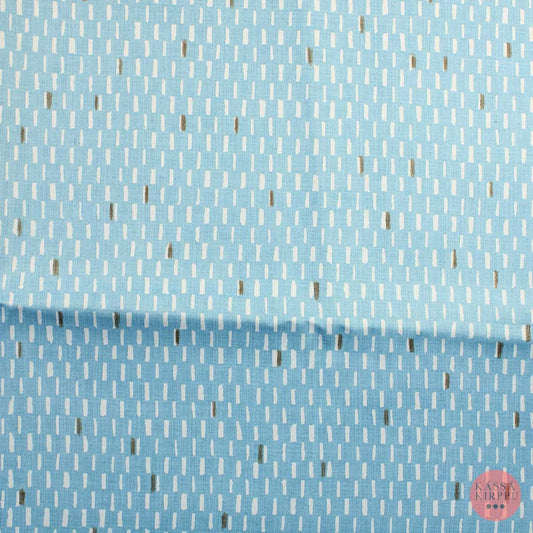 Sinipohjainen kuviotu Pimennysverhokangas - Pala