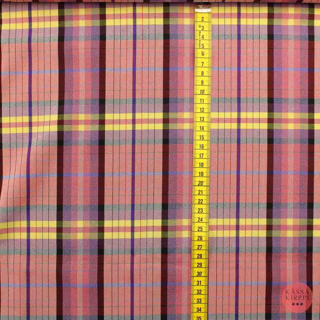 Ruudullilnen Vaatetuskangas - Pala