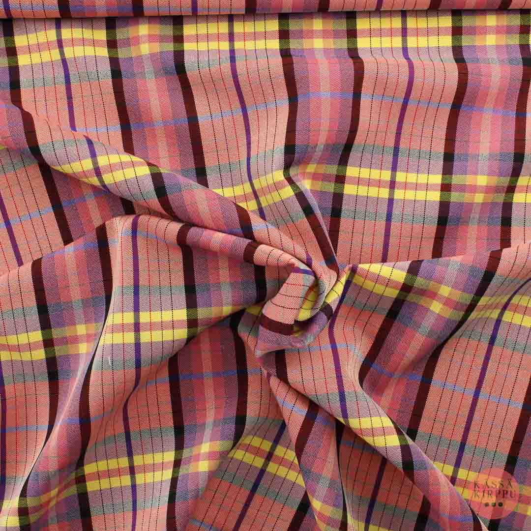 Ruudullilnen Vaatetuskangas - Pala