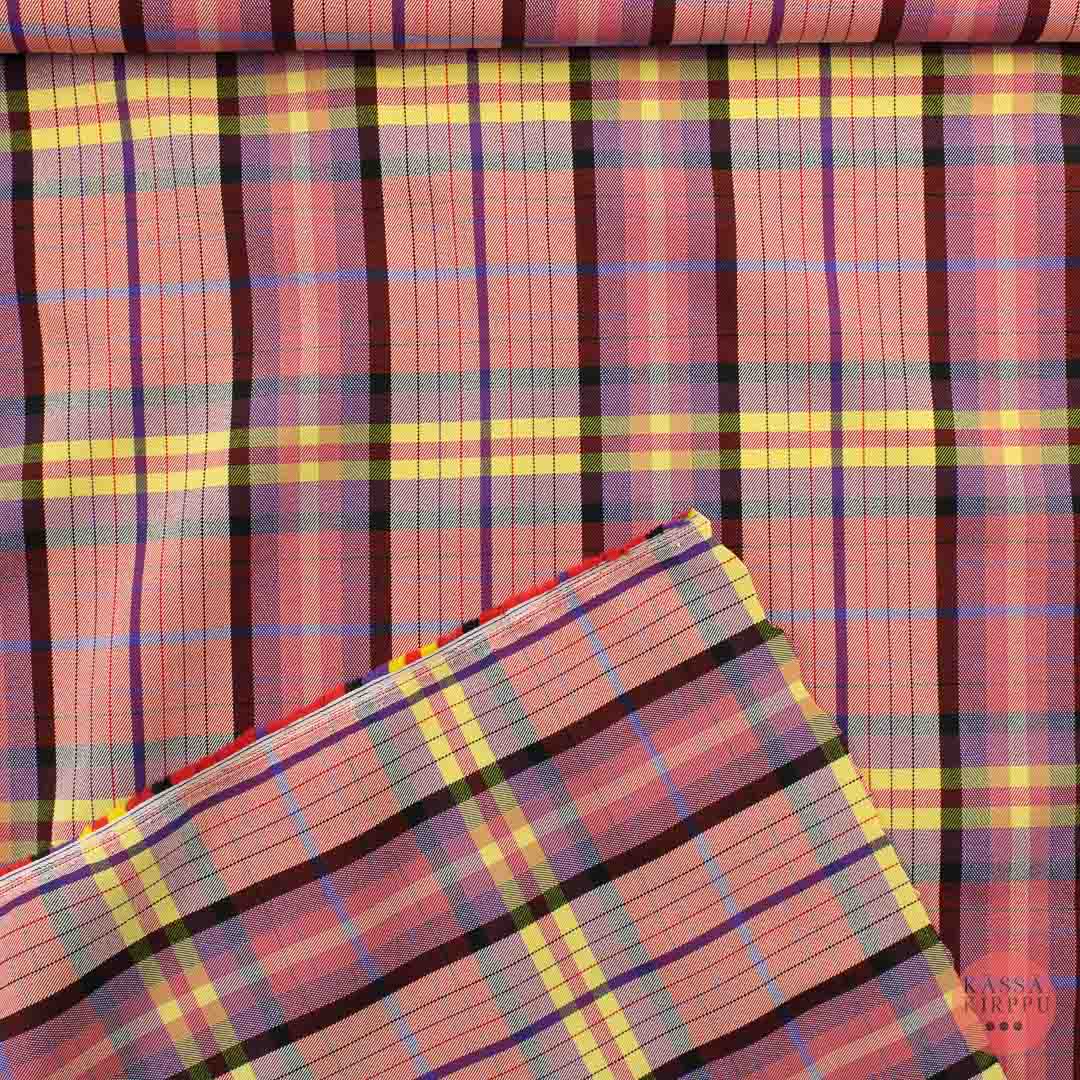 Ruudullilnen Vaatetuskangas - Pala