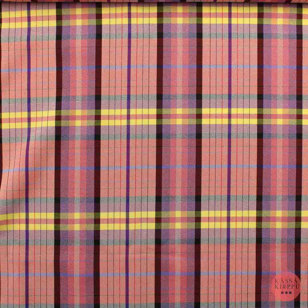 Ruudullilnen Vaatetuskangas - Pala