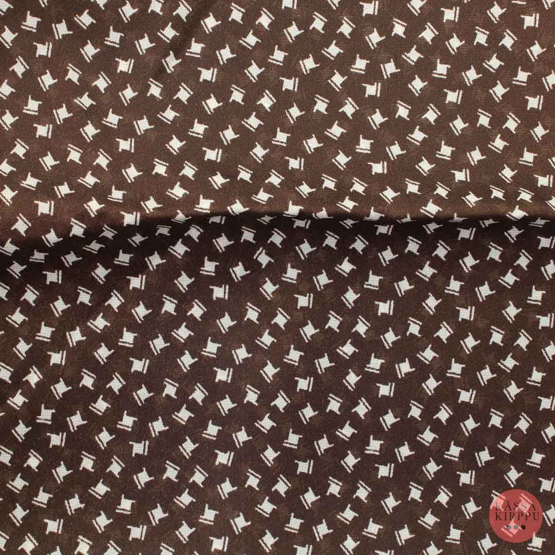 Ruskeavalkoinen Kuviollinen tekokuitu - Pala