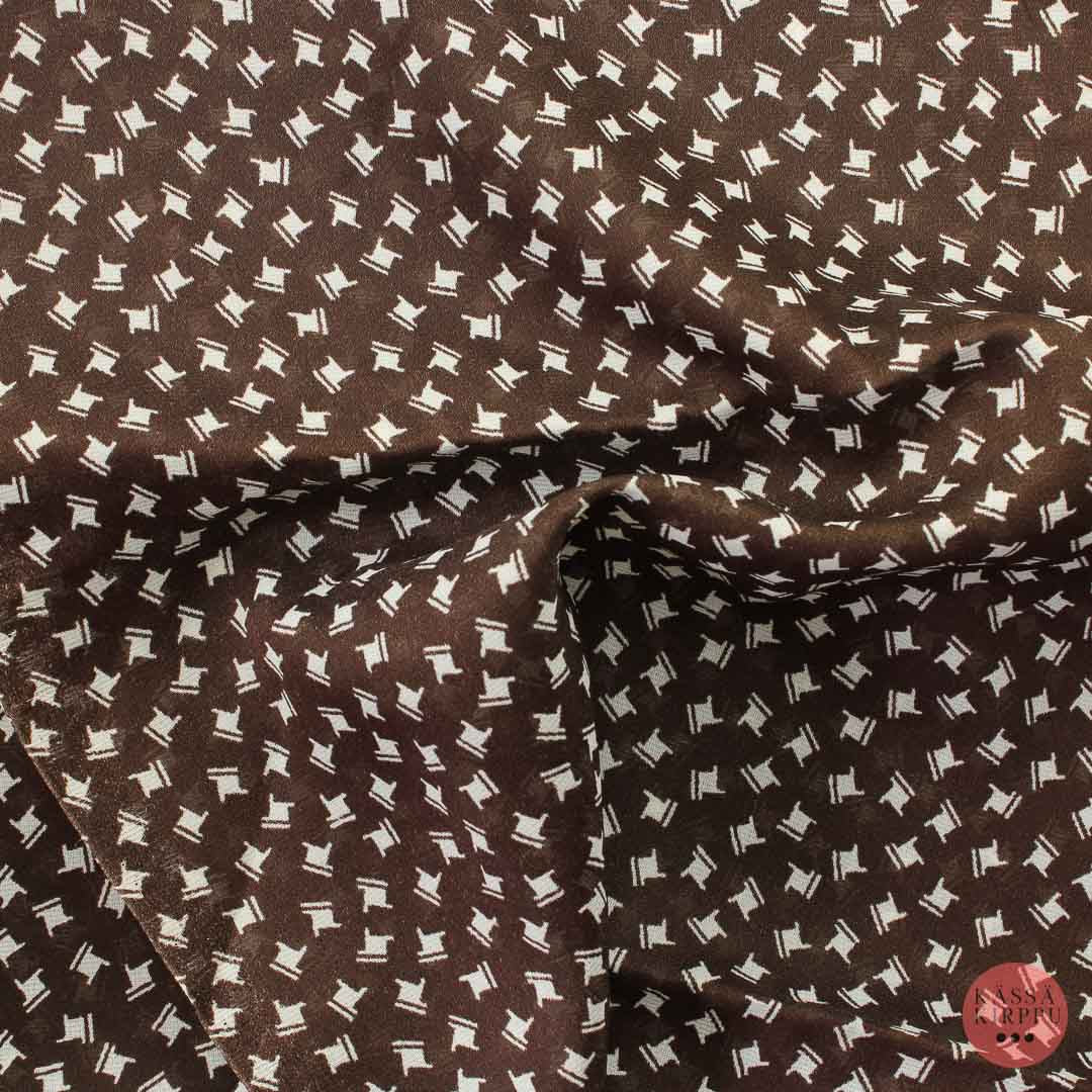 Ruskeavalkoinen Kuviollinen tekokuitu - Pala