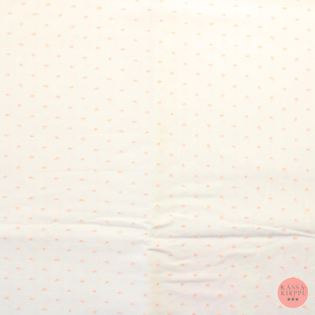 Persikka pilkullinen Vaatetuskangas - Pala