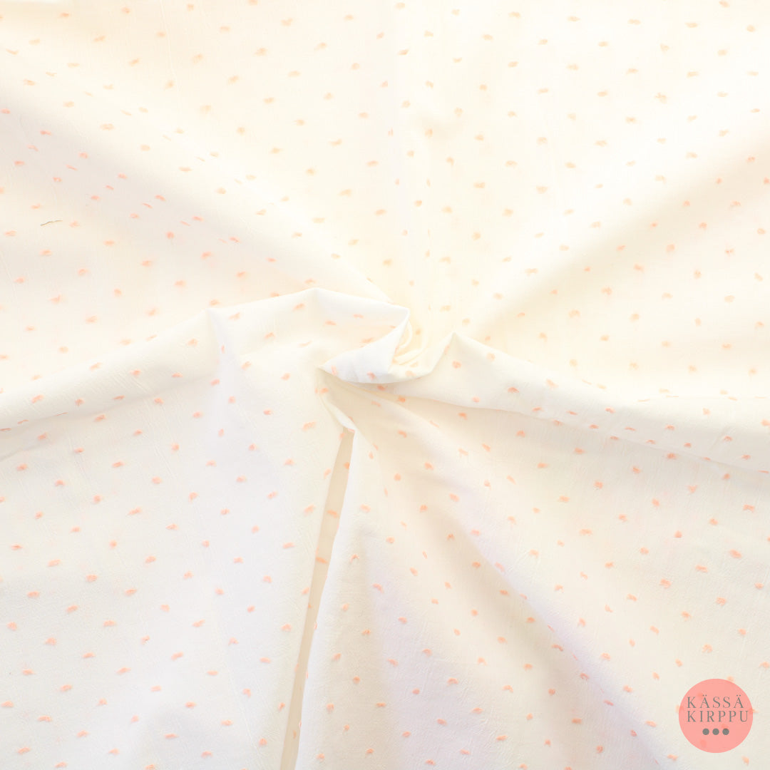 Persikka pilkullinen Vaatetuskangas - Pala