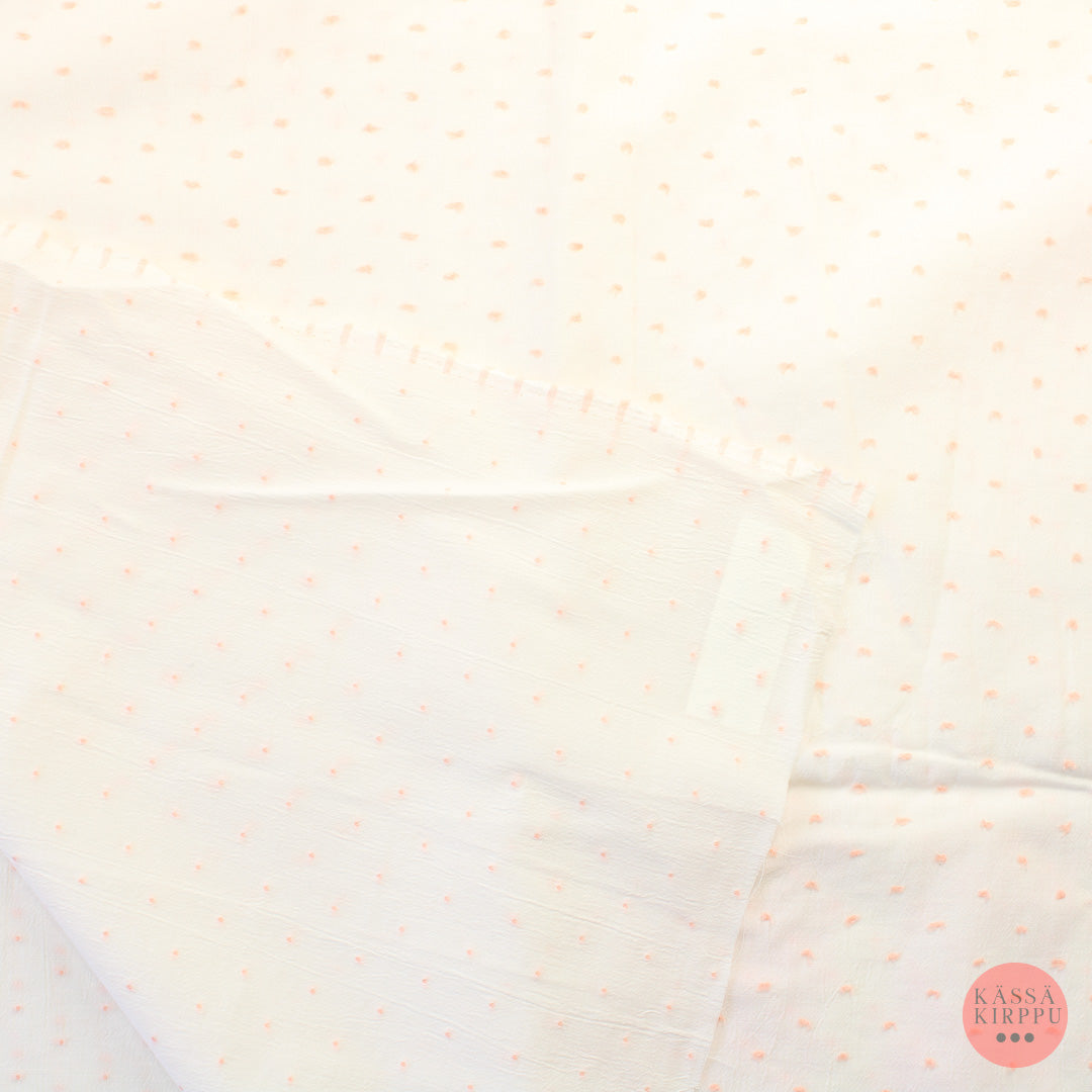 Persikka pilkullinen Vaatetuskangas - Pala