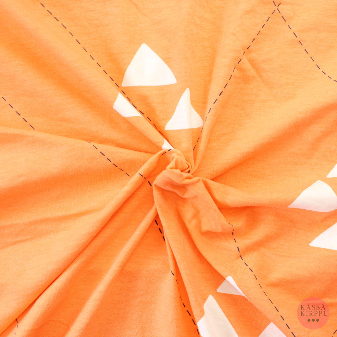 Oranssi kuviollinen Trikoo - Pala