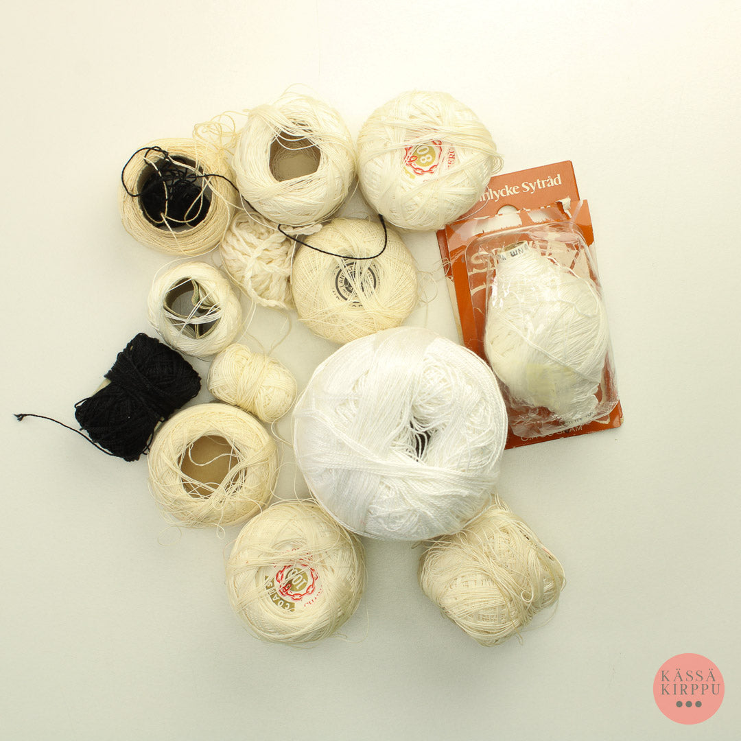 Puuvilliast nypläys- ja virkkauslangat