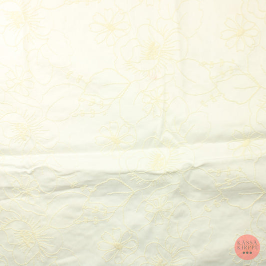White embroidered cotton - Piece