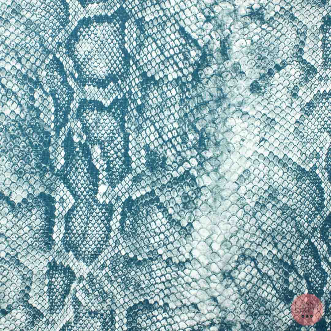 Käärmeennahka Kuvioitu Sininen JC - Pala