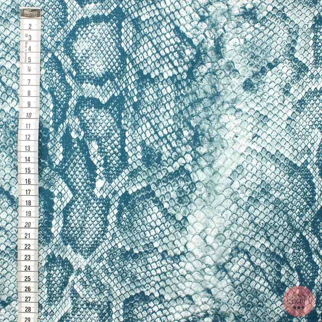 Käärmeennahka Kuvioitu Sininen JC - Pala