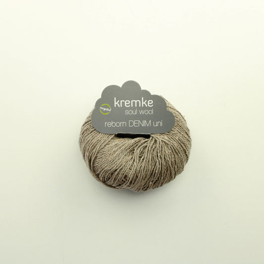 Kremke soul wool reborn denim uni - 125  (50g)