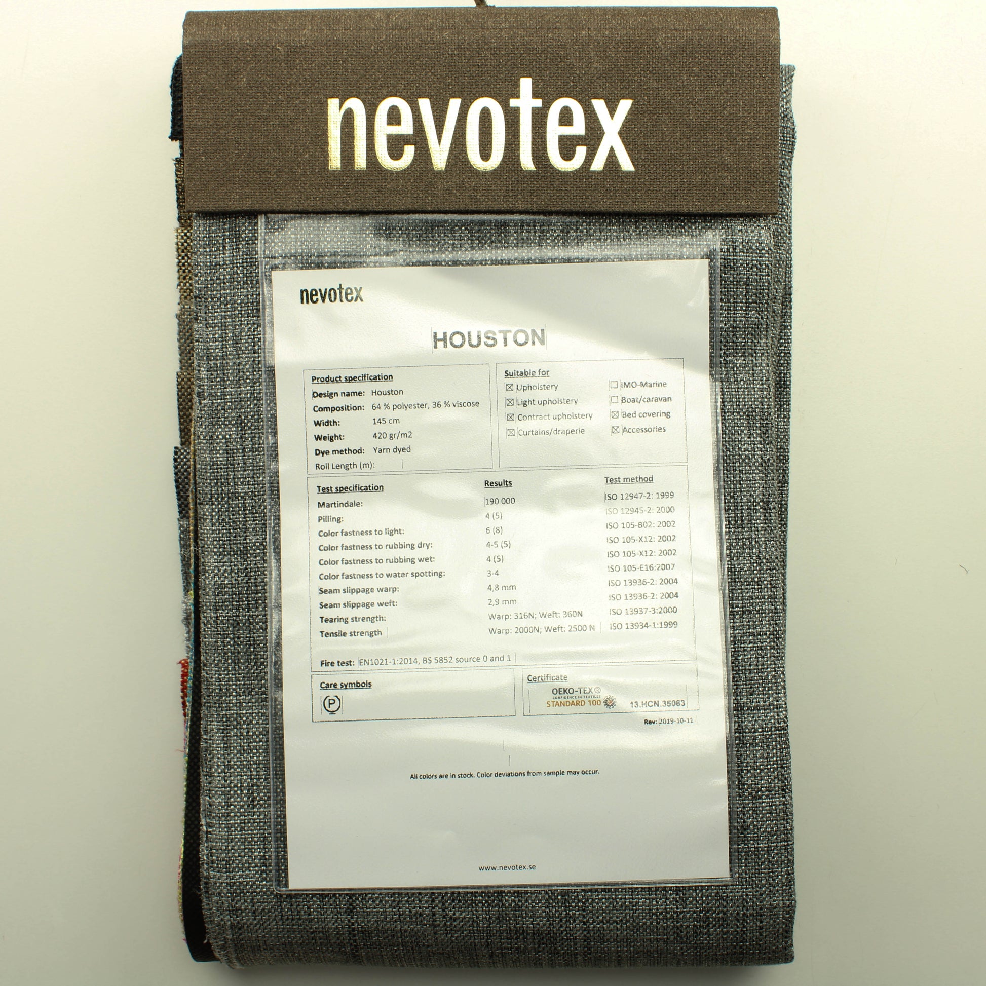 Nevotex Sisustuskangas Näytepalat nro 12 - Palapaketti