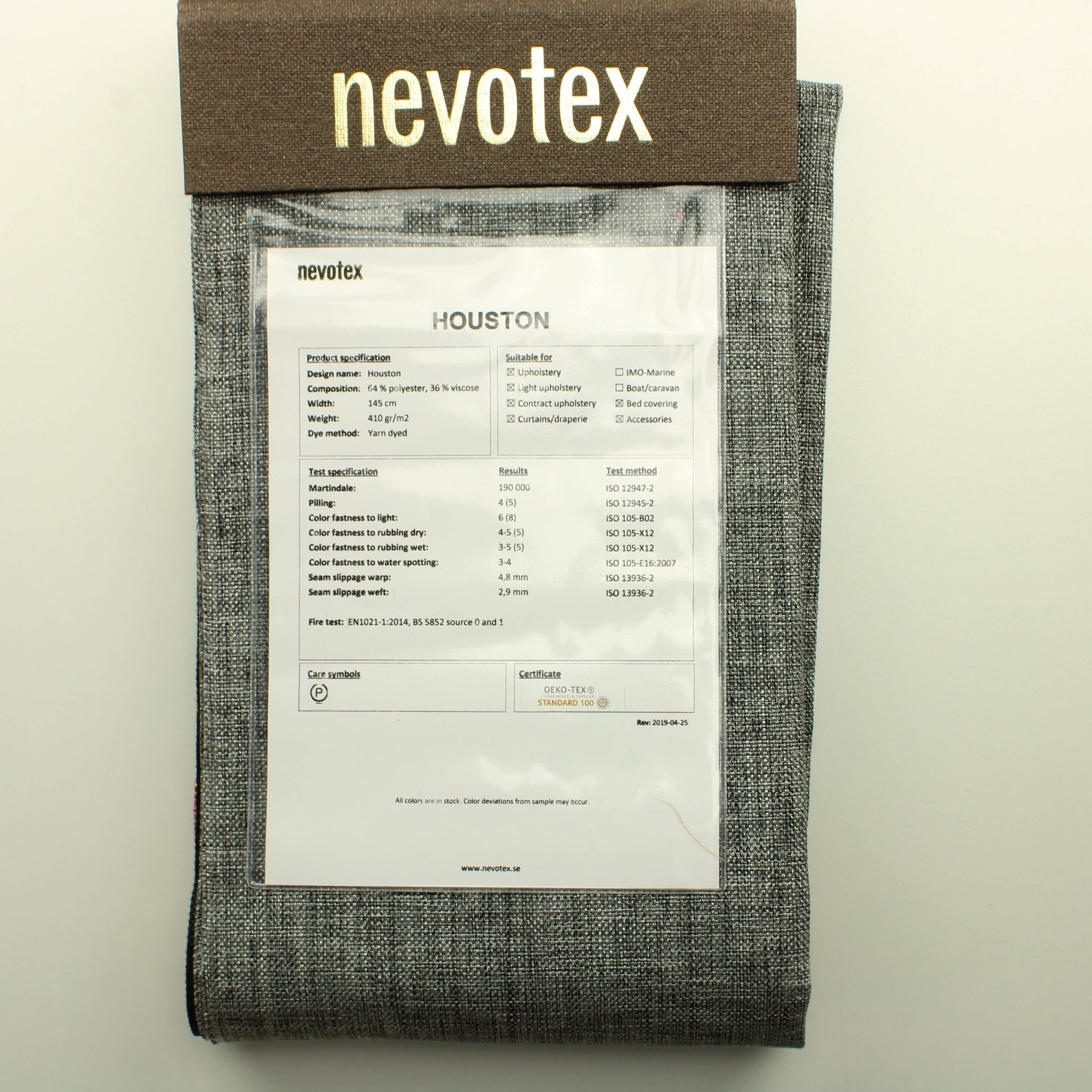 Nevotex Sisustuskangas Näytepalat nro 15  - Palapaketti