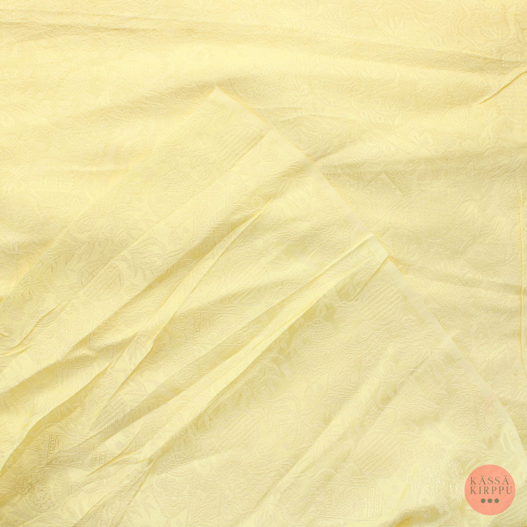 Keltainen kuviollinen Vaatetuskangas - Pala
