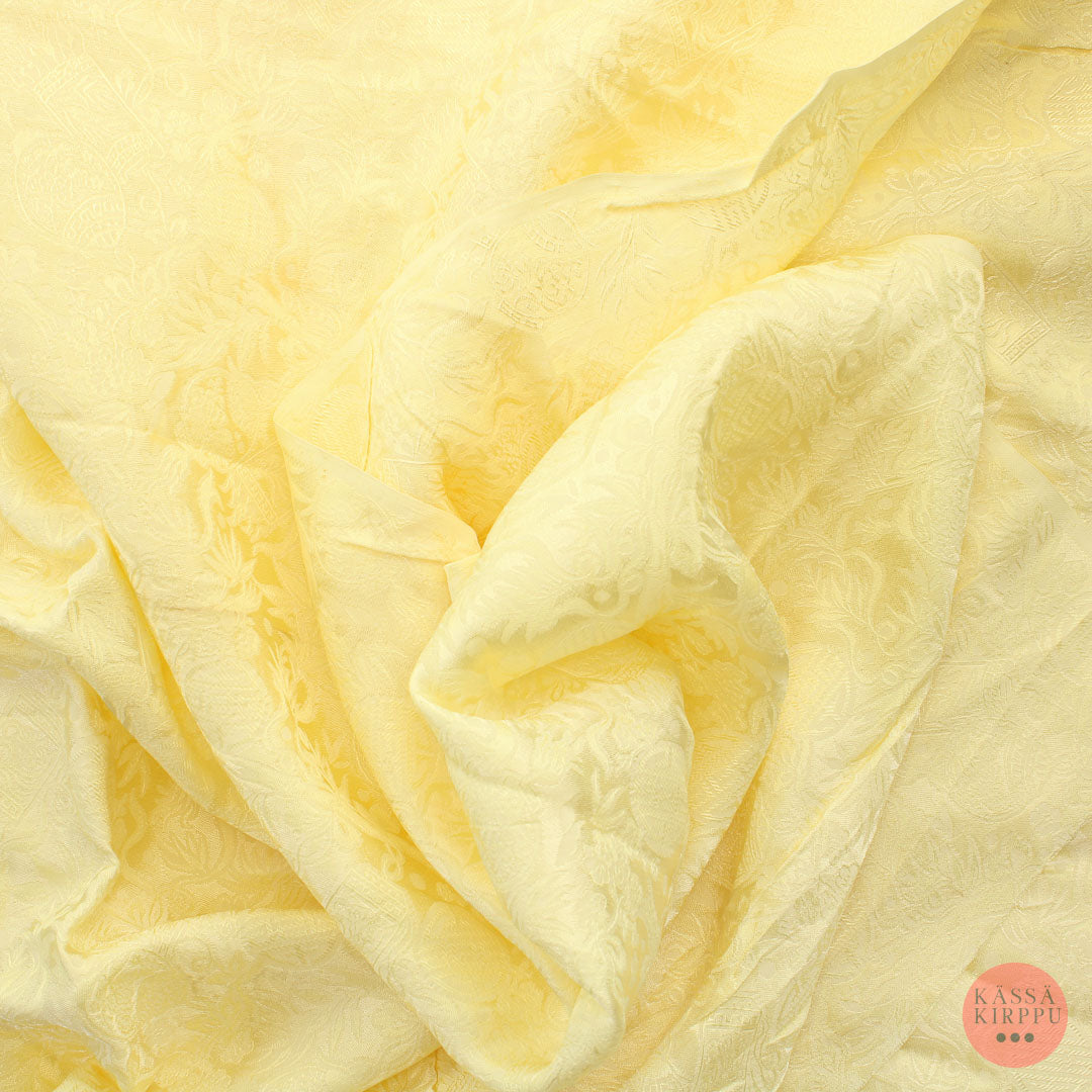 Keltainen kuviollinen Vaatetuskangas - Pala