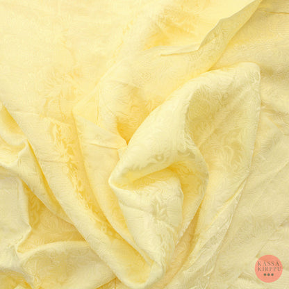 Keltainen kuviollinen Vaatetuskangas - Pala