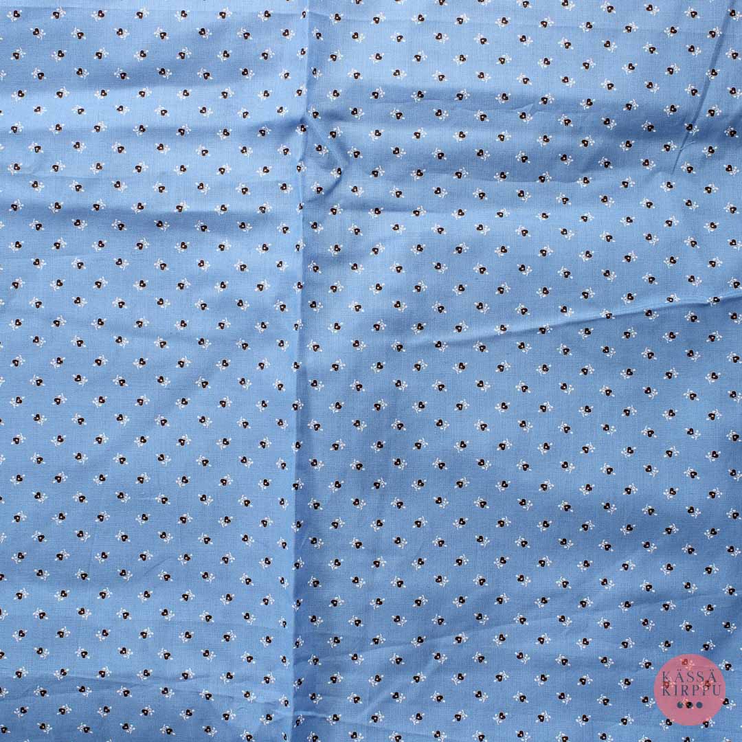 Sininen pienikukkainen ohut retro Puuvilla - Pala