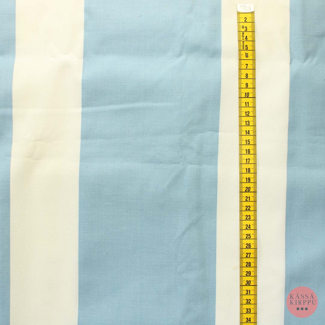 Sinivalkoinen raidallinen Puuvillasekoite - Pala