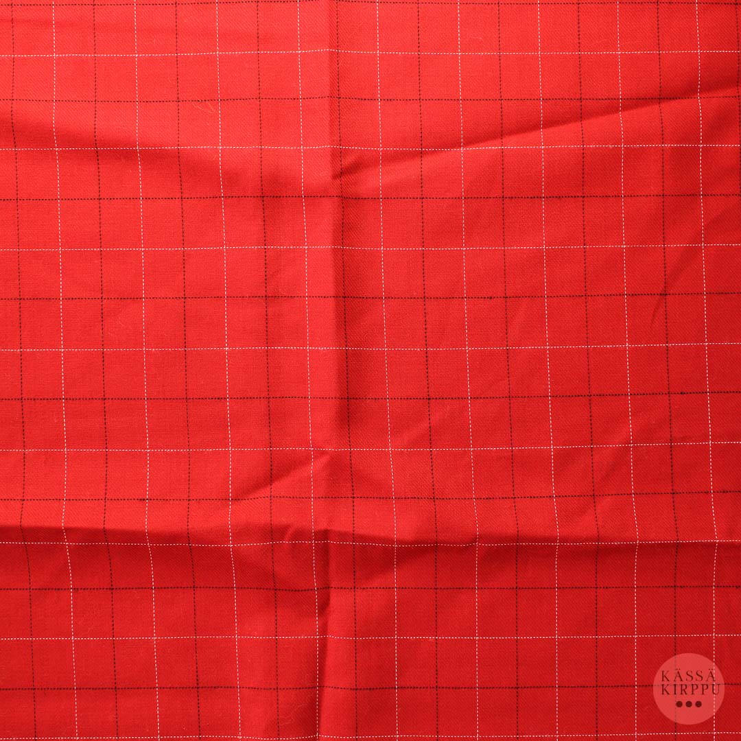 Punainen ruudullinen Vaatetuskangas - Pala