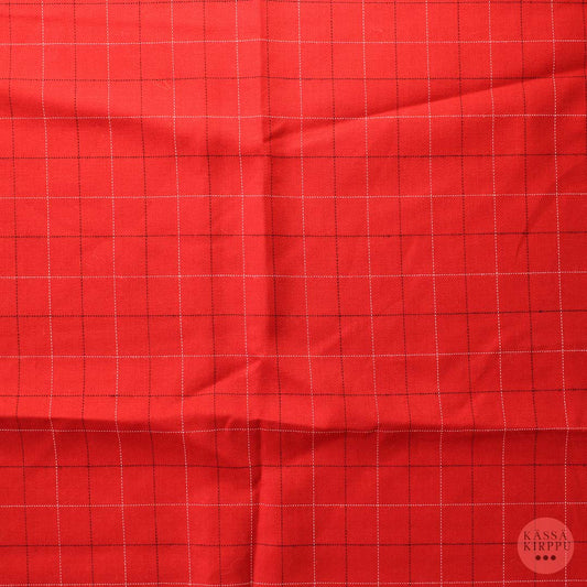 Punainen ruudullinen Vaatetuskangas - Pala