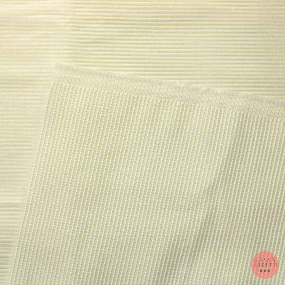 Valkoinen raidallinen Verhokangas - Pala