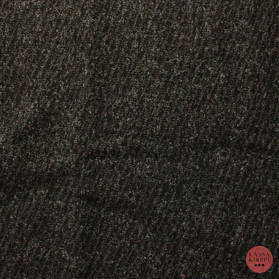 Musta-ruskea vinoraitainen Villasekoitekangas - Pala