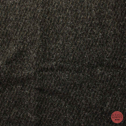 Musta-ruskea vinoraitainen Villasekoitekangas - Pala